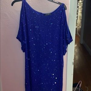 Gorgeous royal blue sequin midi dress!!